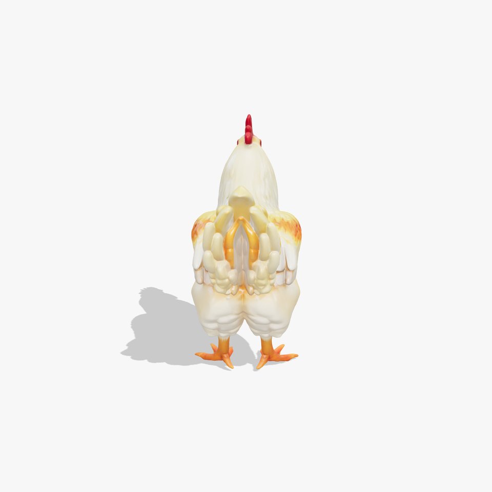 Farmyard Chicken Model Pack with Realistic Feather Details